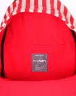 Стильный рюкзак из хлопка в красно-белую полоску