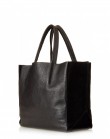 Кожаная черная сумка Soho с вставками
