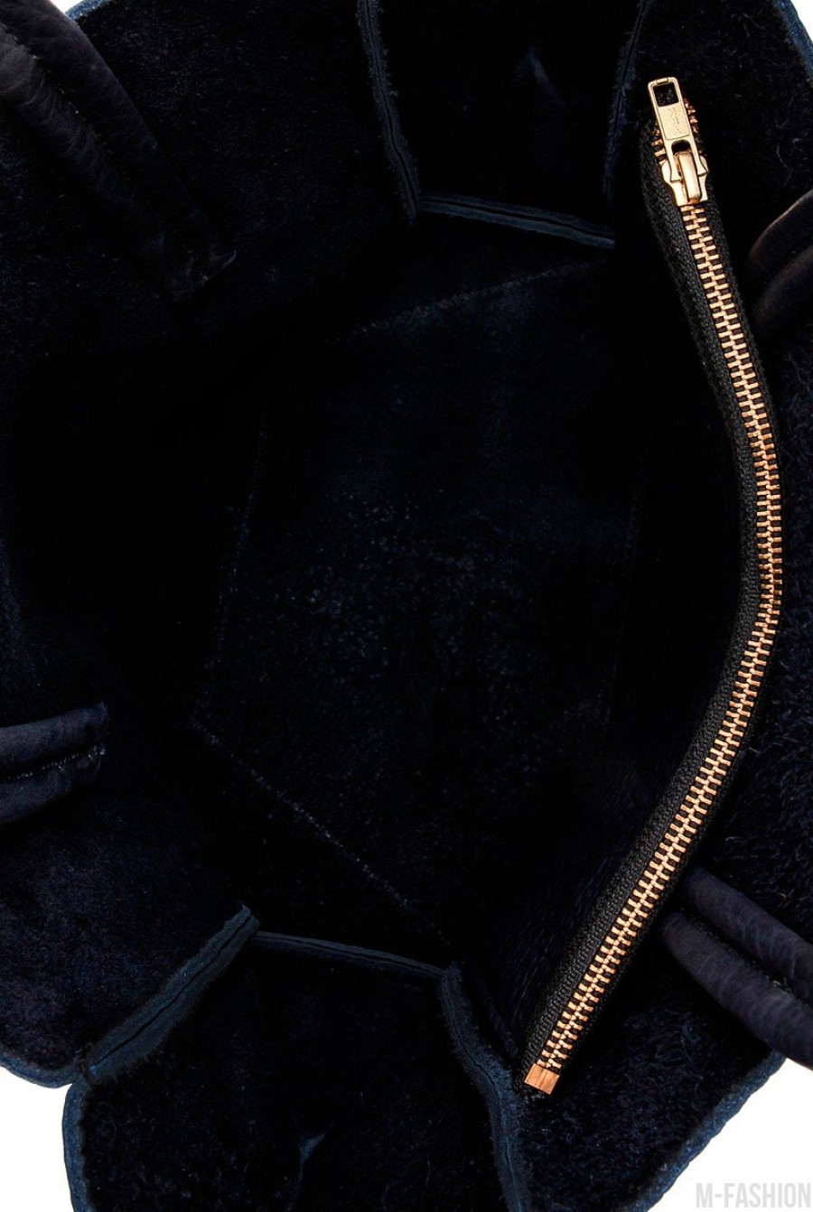 Кожаная черная сумка Soho с вставками- Фото 3