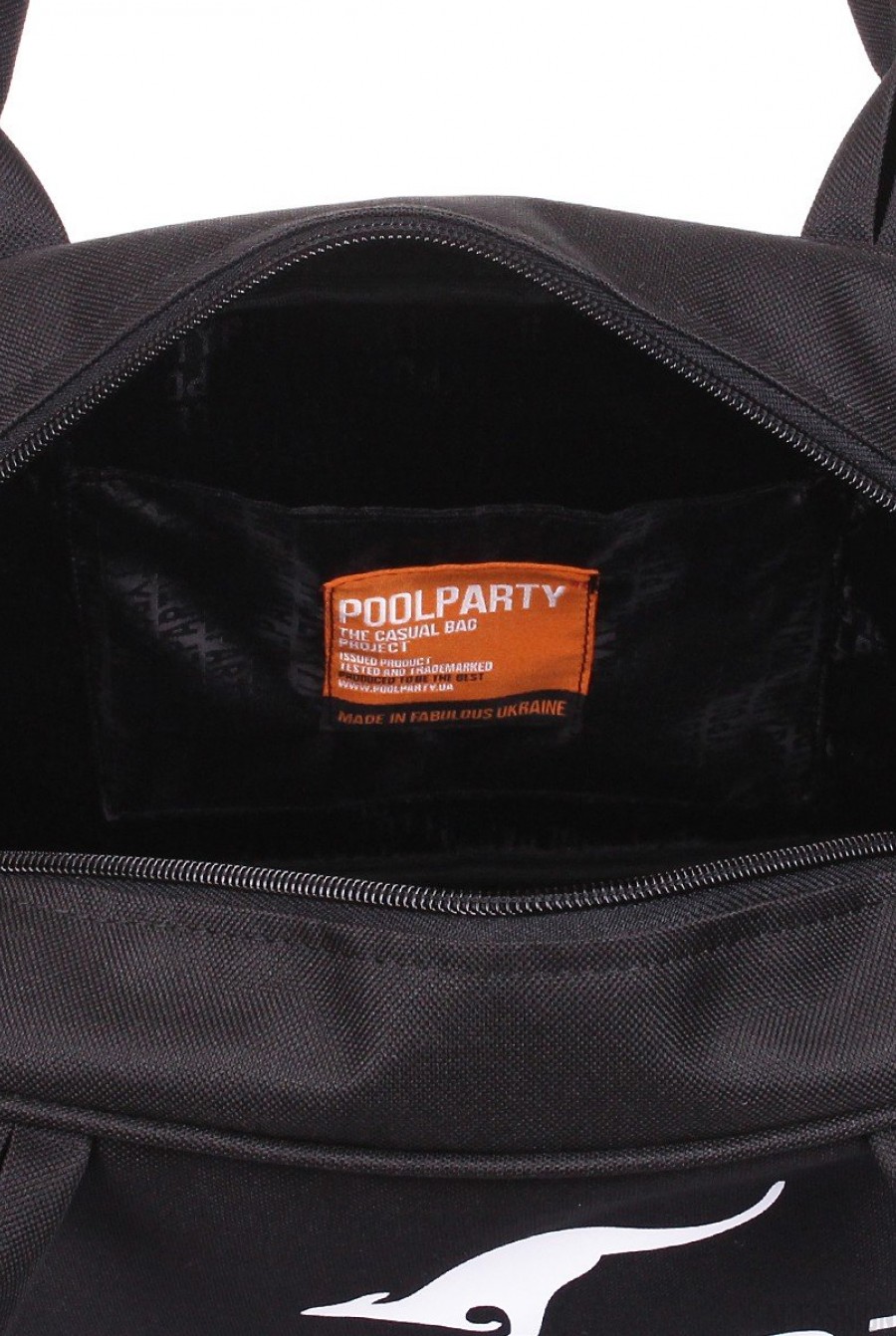 Черная городская сумка-саквояж из оксфорда- Фото 4