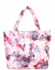 Дутая розовая сумка с цветочным принтом