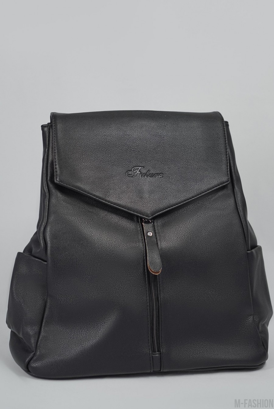 Черный кожаный рюкзак-трансформер - Фото 1