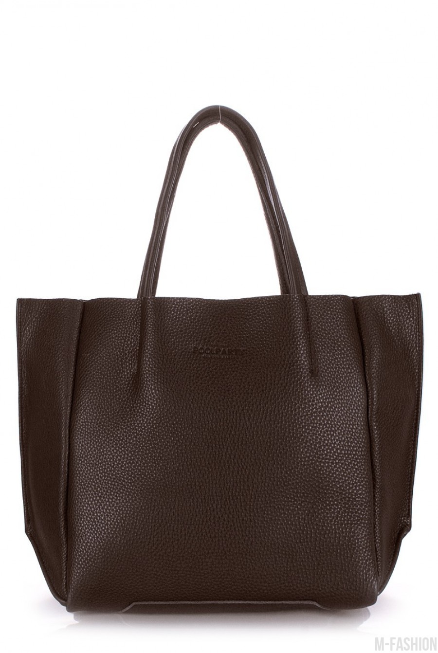 Кожаная коричневая сумка Soho классического дизайна - Фото 1