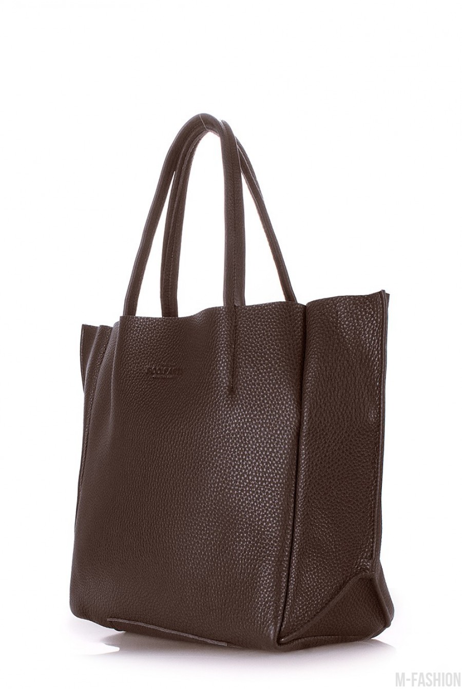 Кожаная коричневая сумка Soho классического дизайна- Фото 2