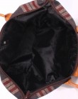 Клетчатая сумочка с кожаным клапаном