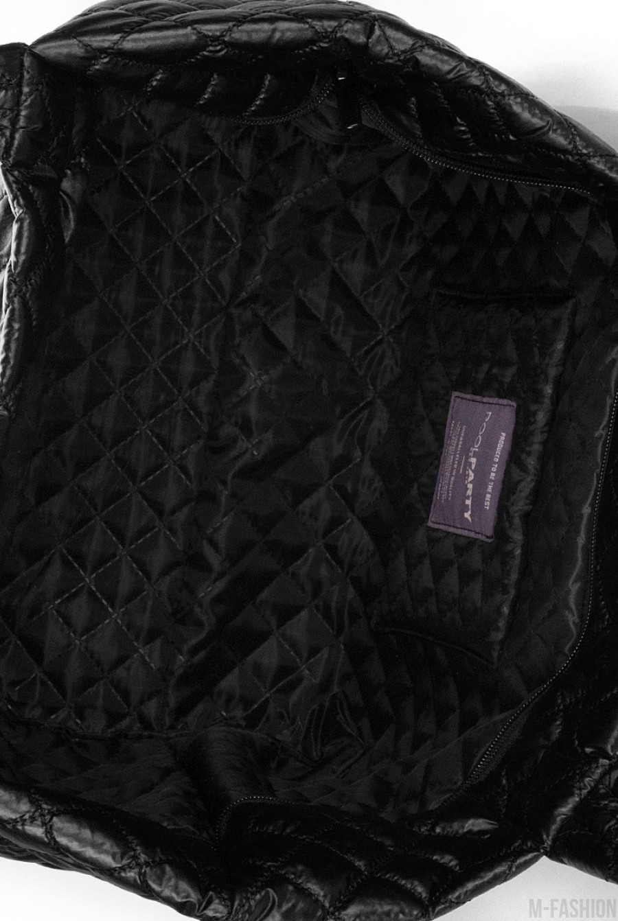 Стеганая сумка Broadway с черным лаковым покрытием- Фото 3