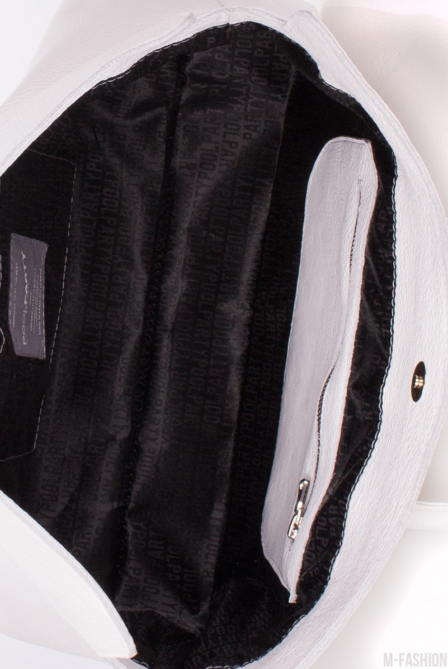 Кожаная белая сумка Sense на магнитной застежке- Фото 3