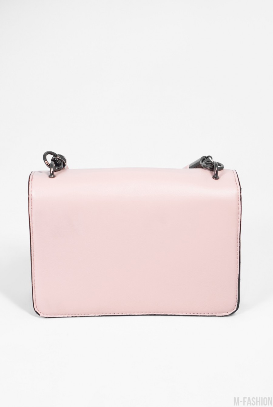 Розовая маленькая каркасная сумка кросс-боди- Фото 4