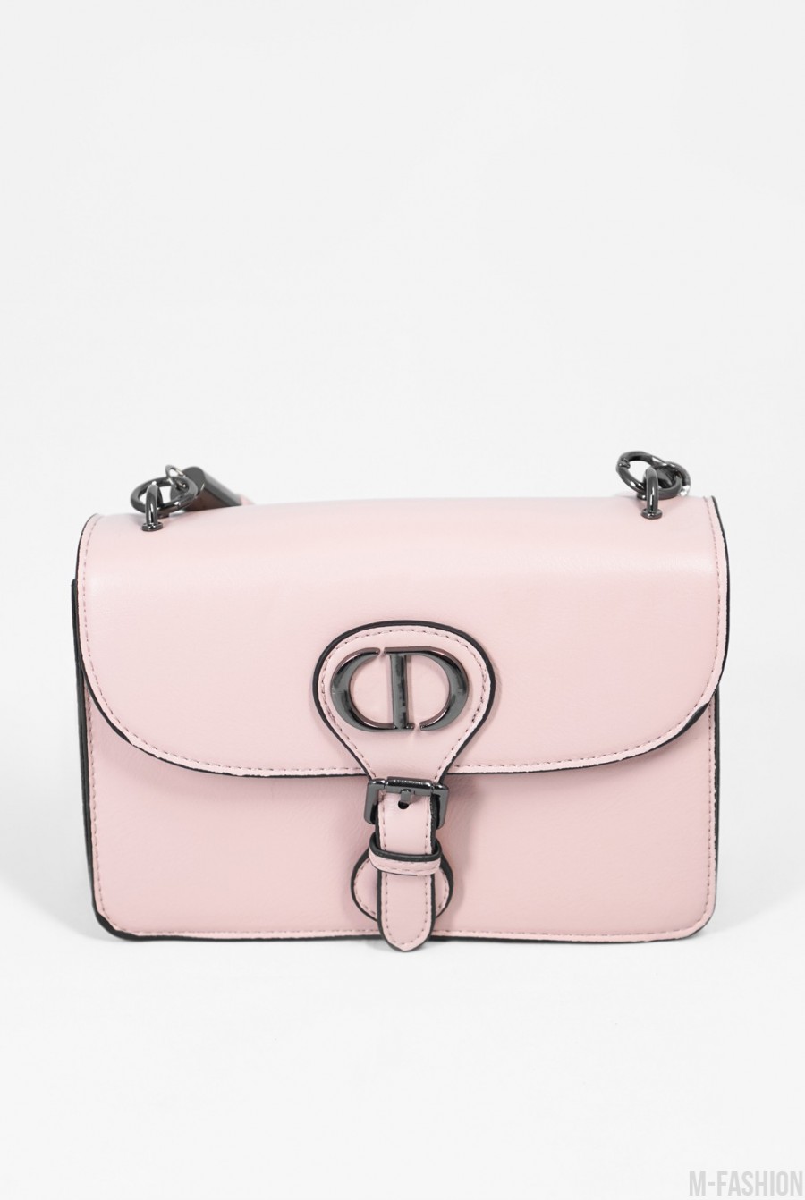 Розовая маленькая каркасная сумка кросс-боди- Фото 2