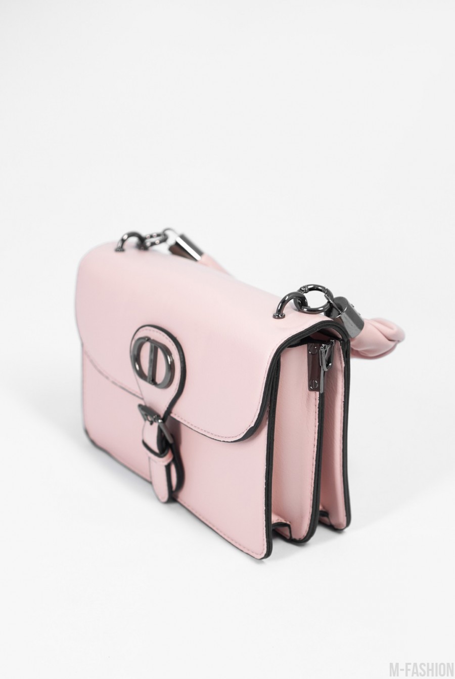 Розовая маленькая каркасная сумка кросс-боди- Фото 3