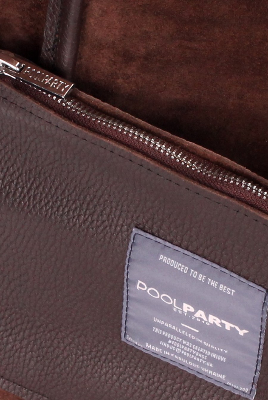 Замшевая коричневая сумочка Soho с втавками из натуральной кожи- Фото 3