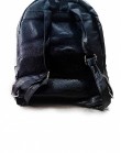 Черный рюкзак из фактурной эко-кожи с фурнитурой-сотами