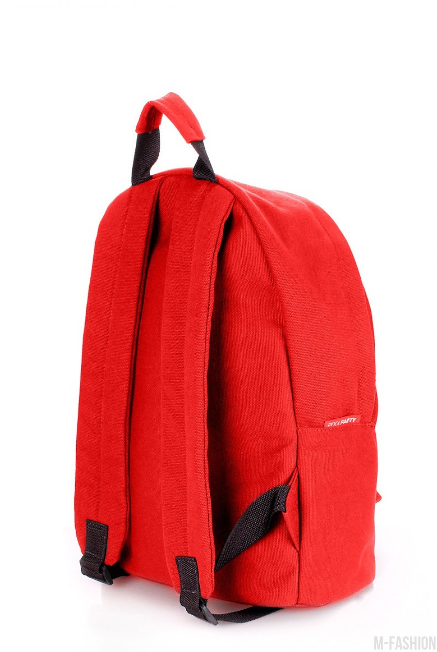 Красный прогулочный рюкзак из натурального хлопка- Фото 2