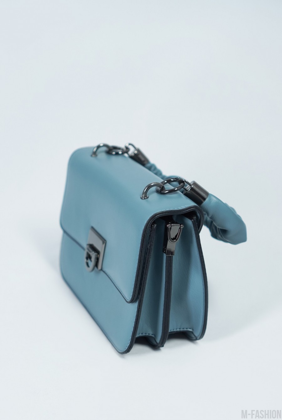Голубая маленькая сумка кросс-боди- Фото 2