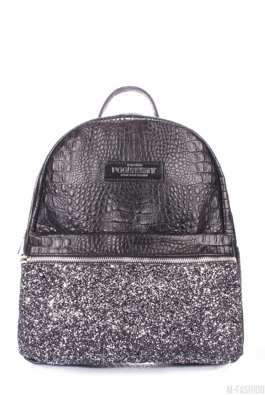 Стильный рюкзак с принтом под рептилию для настоящих модниц - Фото 1