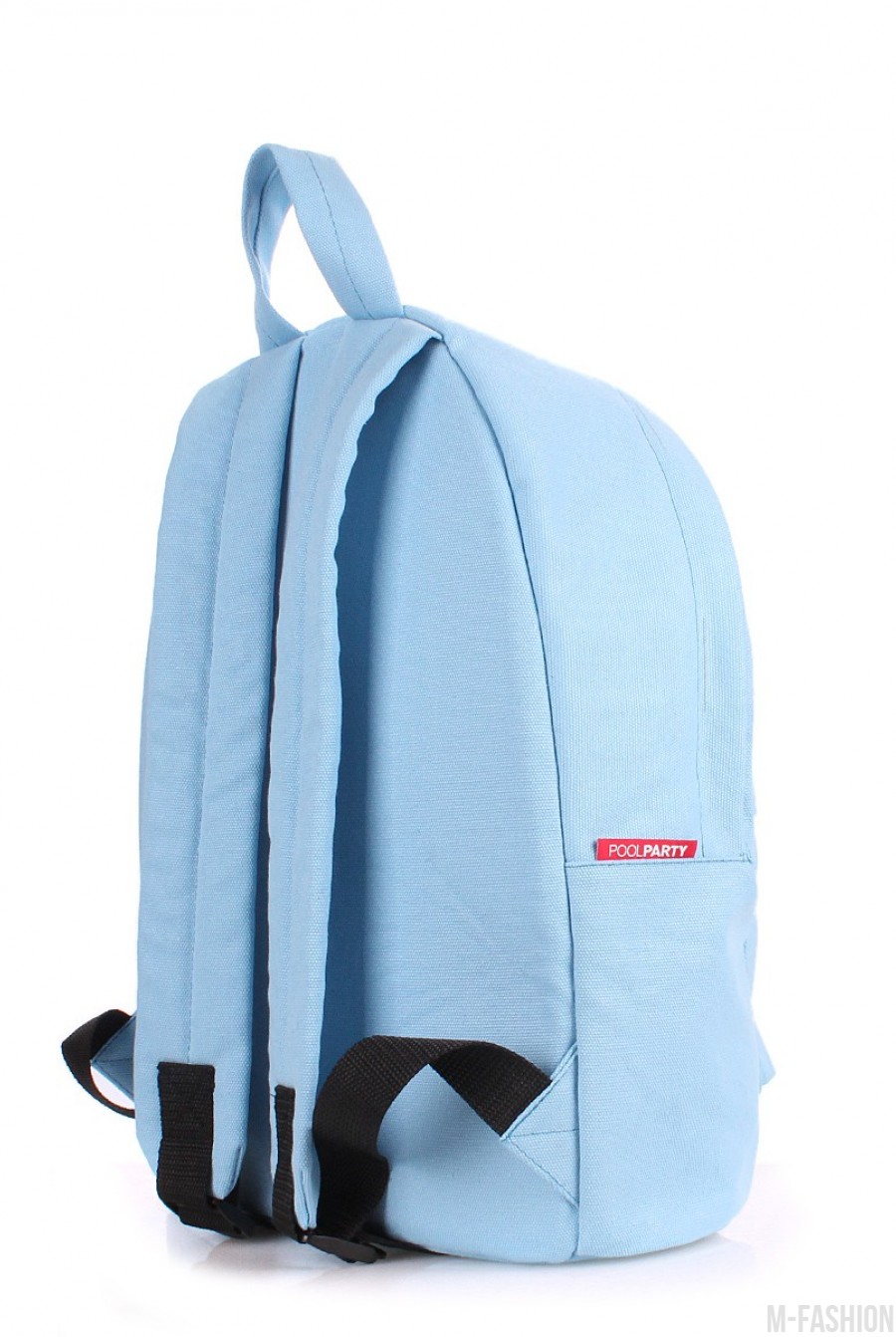 Голубой прогулочный рюкзак из натурального хлопка- Фото 3