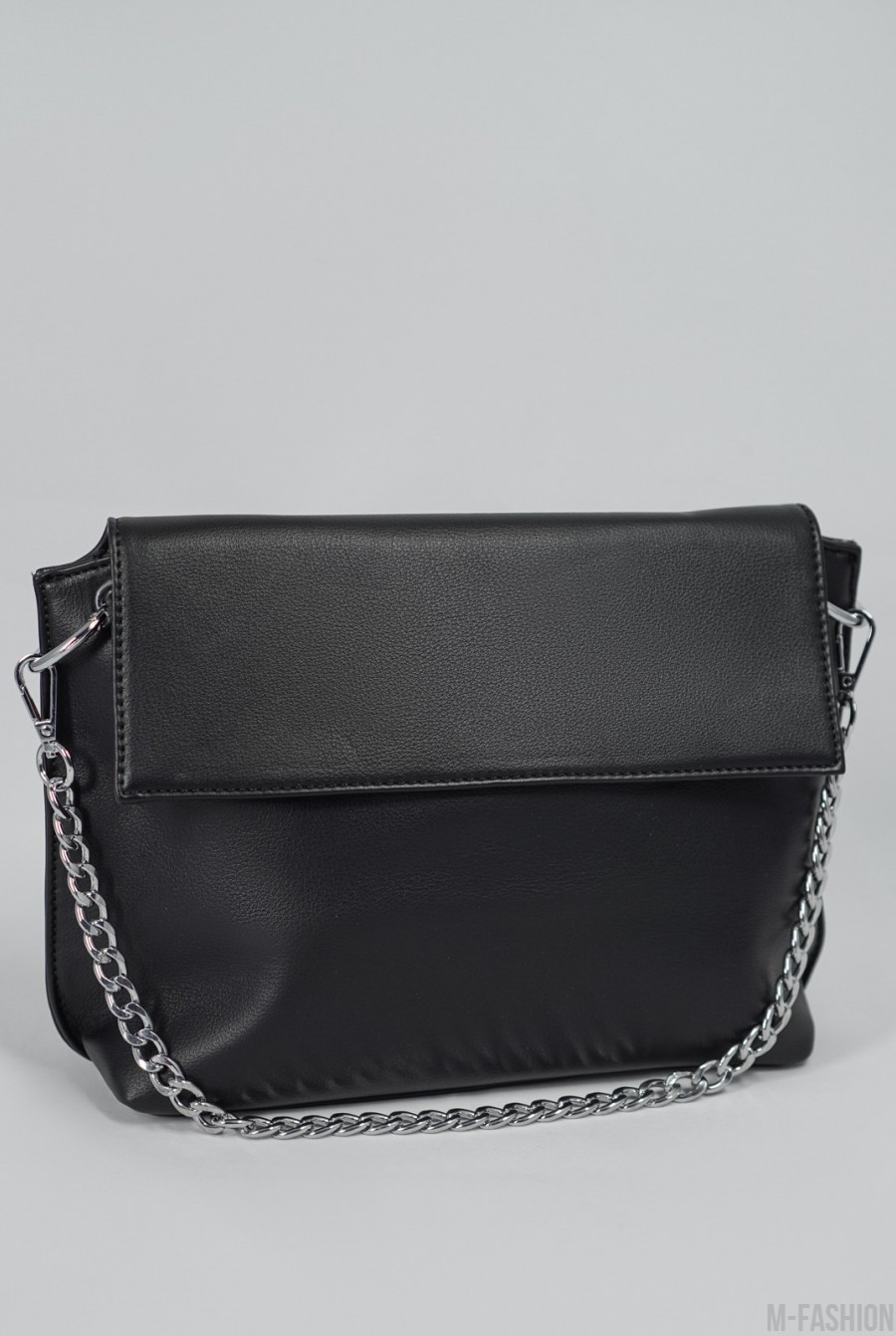 Черная сумка-клатч из эко-кожи- Фото 3
