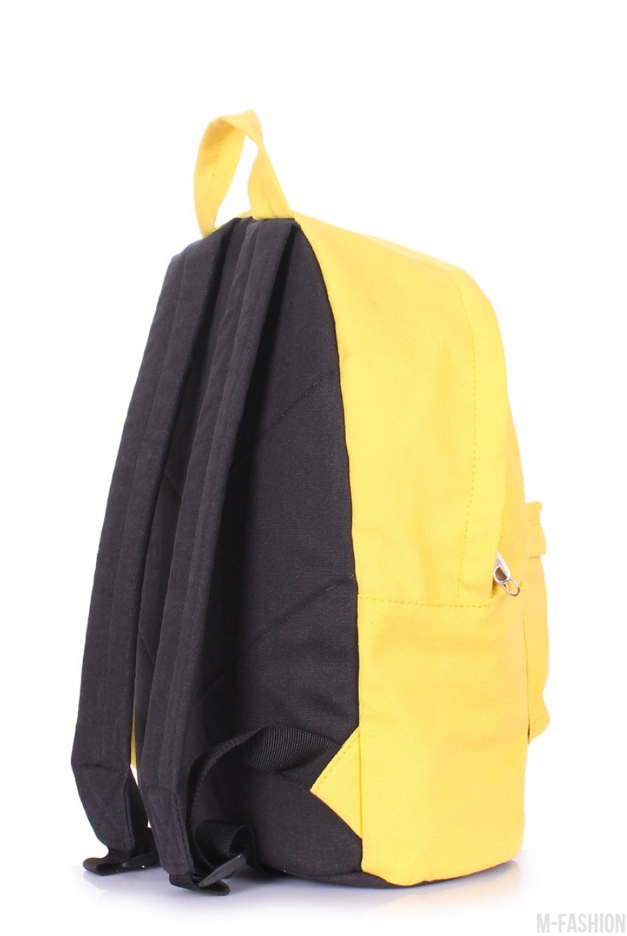Желтый прогулочный рюкзак из натурального хлопка- Фото 3