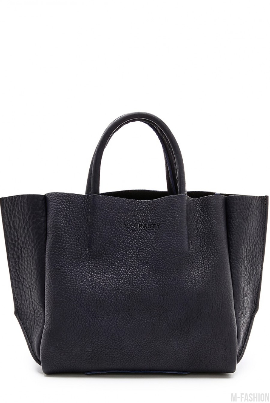 Кожаная черная сумка Soho классического дизайна - Фото 1