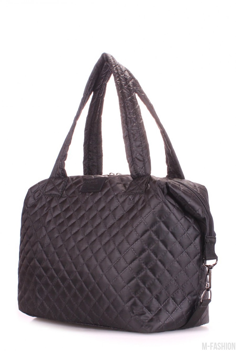 Повседневная стеганая сумочка черной расцветки- Фото 2