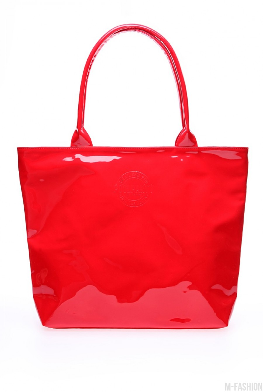 Красная лаковая сумочка для яркого образа - Фото 1