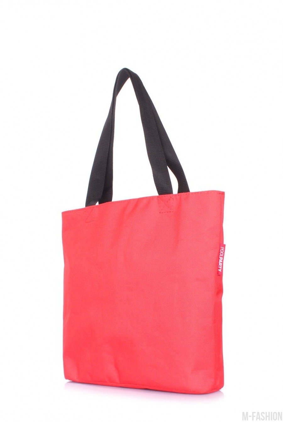 Красная повседневная сумка на одно отделение из оксфорда- Фото 2