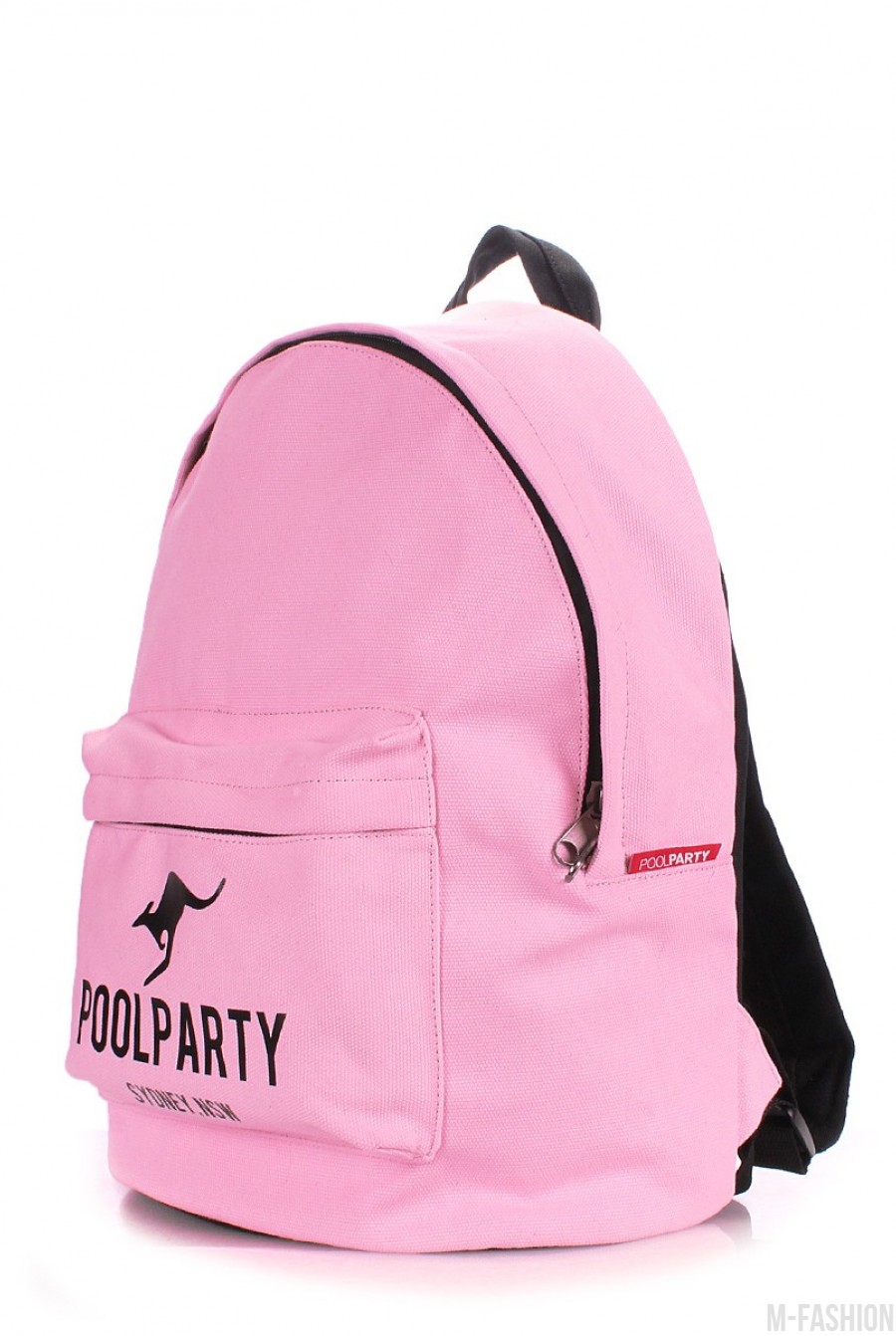 Розовый прогулочный рюкзак из натурального хлопка- Фото 2