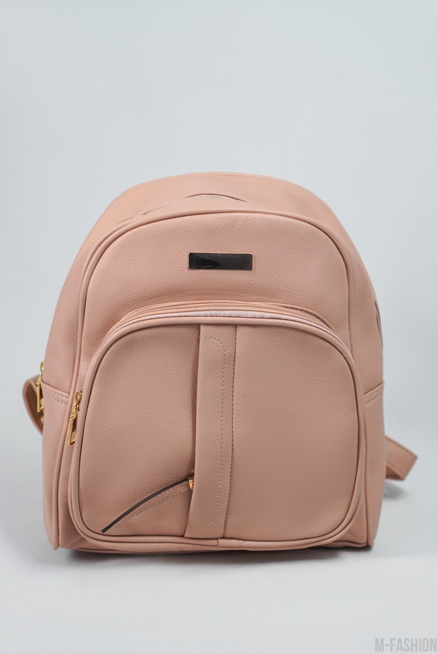 Розовый вместительный рюкзак из эко-кожи - Фото 1