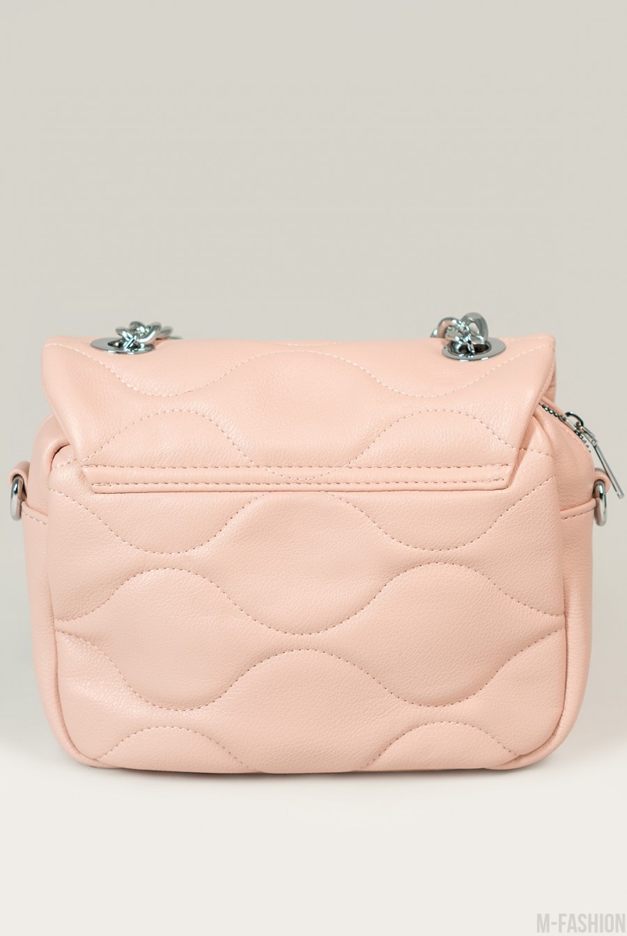 Розовая стеганая сумка из эко-кожи- Фото 3