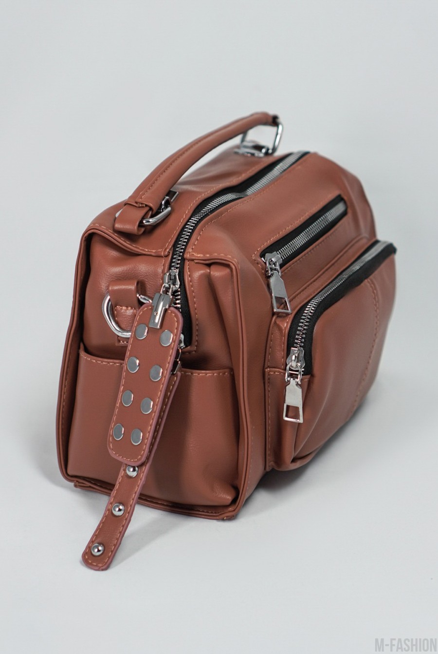 Лаконичная сумка-чемоданчик из натуральной кожи с цепочкой Lera Nena