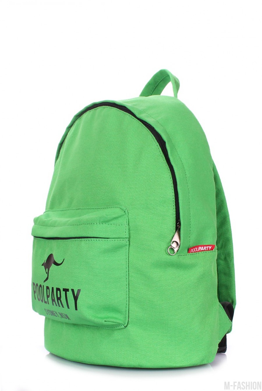 Зеленый прогулочный рюкзак из натурального хлопка- Фото 2