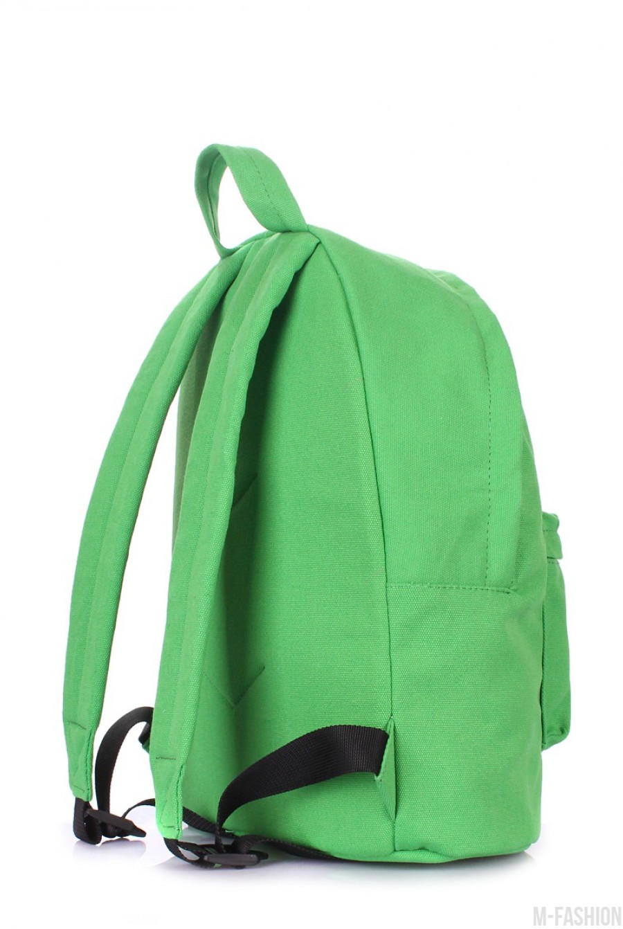 Зеленый прогулочный рюкзак из натурального хлопка- Фото 3