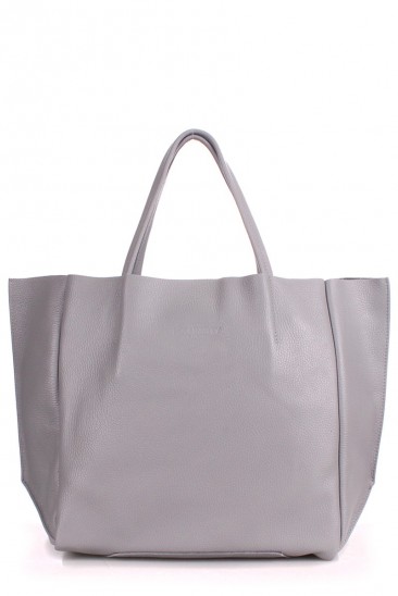 Кожаная серая сумка Soho классического дизайна