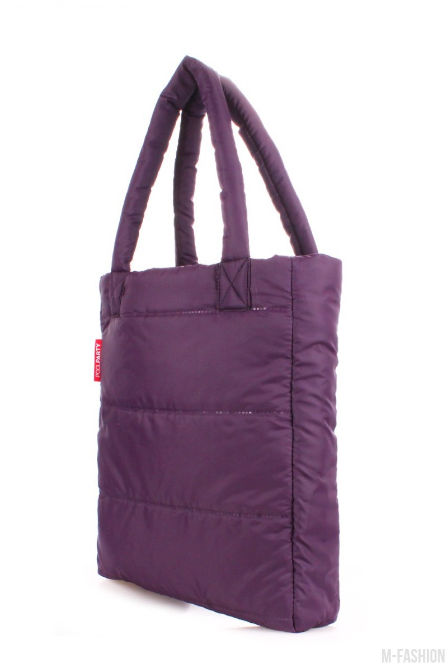 Дутая фиолетовая сумка для шоппинга и повседневной жизни- Фото 2
