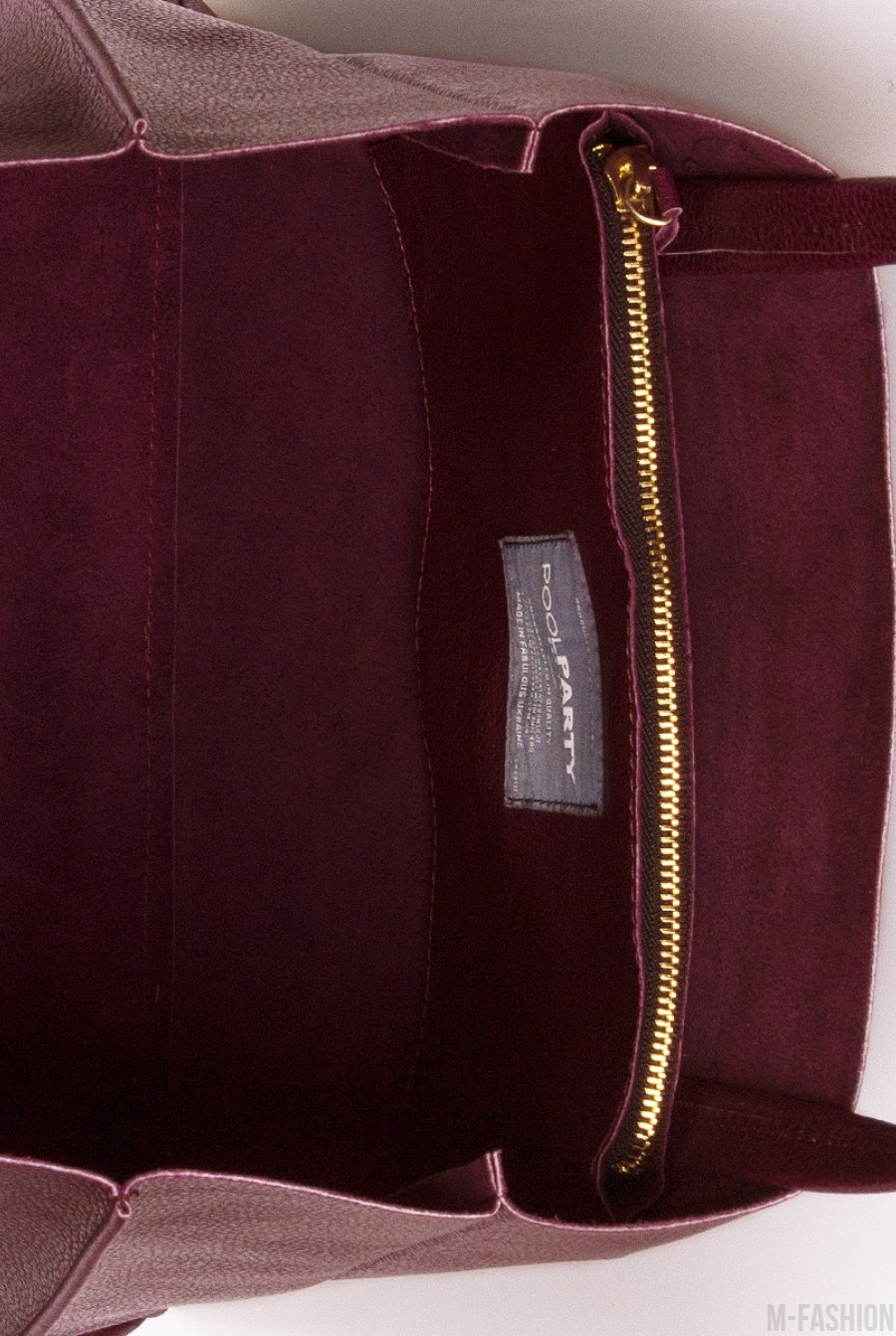 Кожаная бордовая сумка Soho классического дизайна- Фото 3