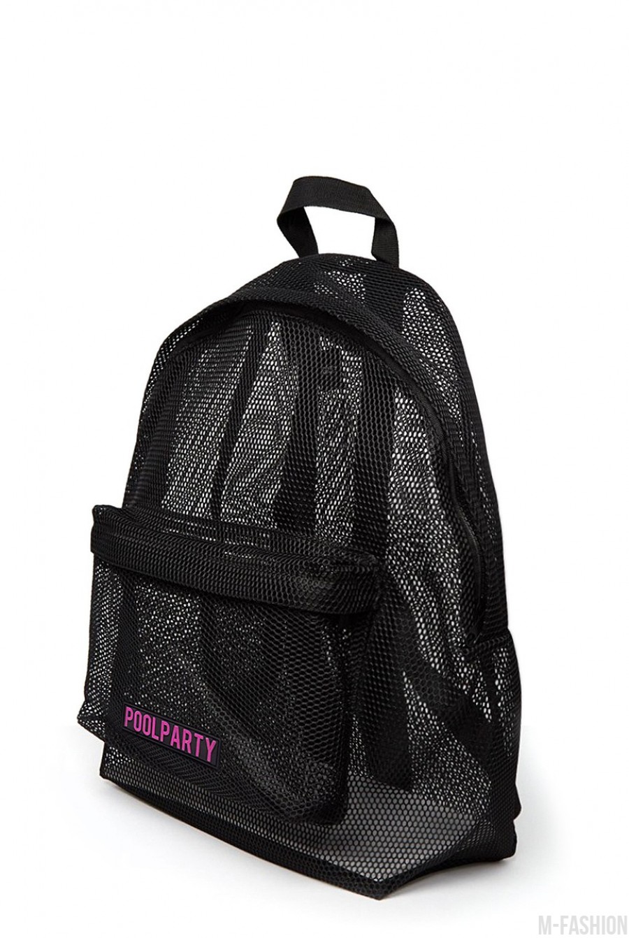 Черный рюкзак-сеточка для уверенных в себе девушках- Фото 2