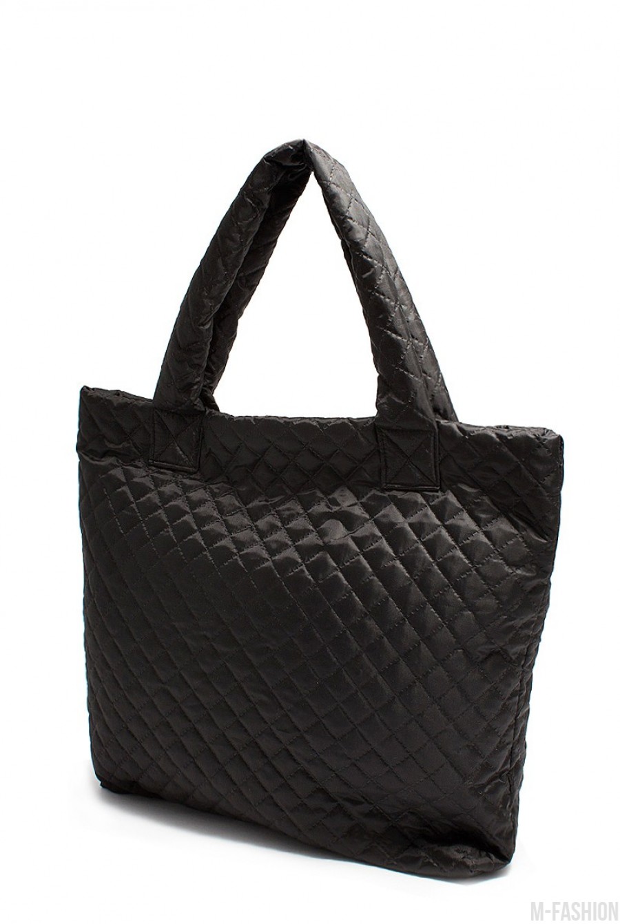Стеганая черная сумка с удобным и стильным дизайном- Фото 2