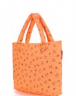 Дутая сумка с ярким оранжевым принтом