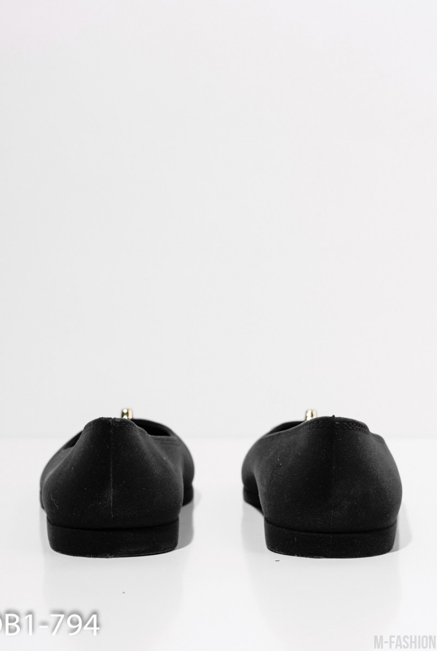 Черные велюровые туфли с пряжками на мысках- Фото 4