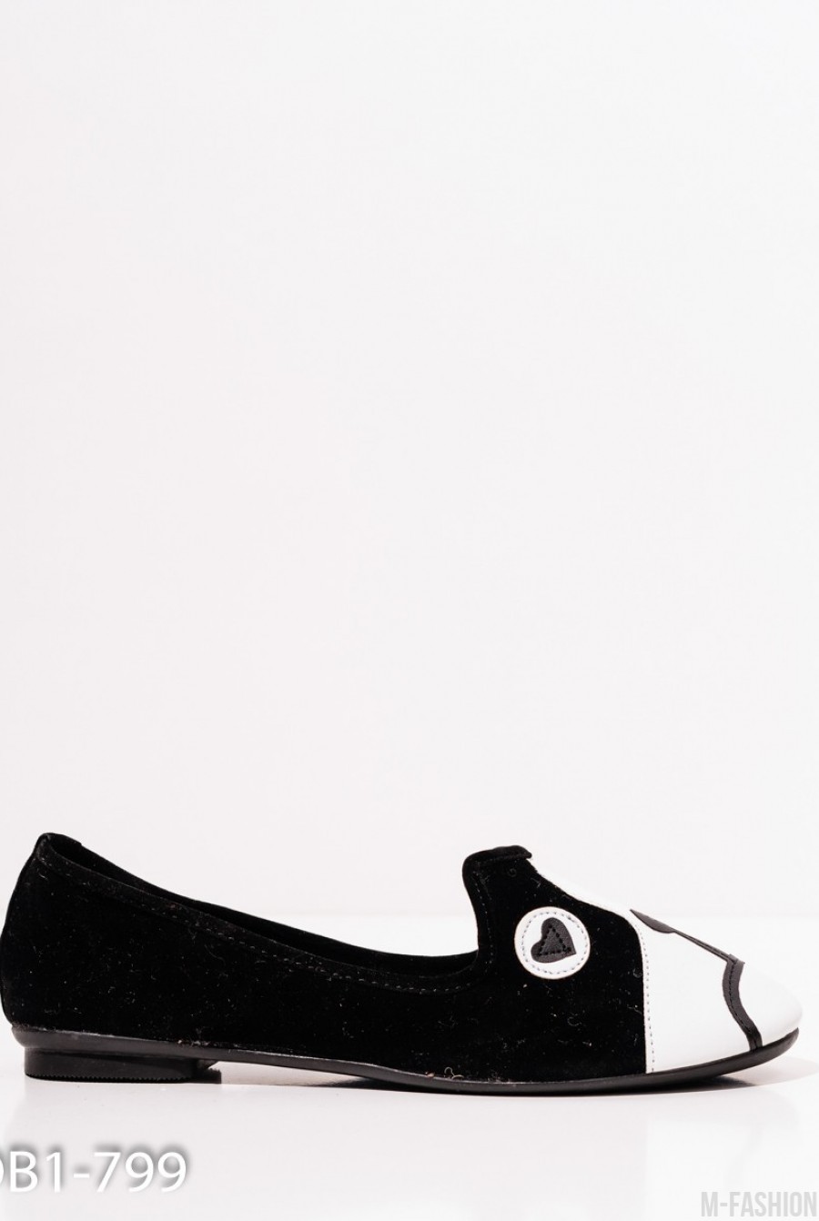 Черные туфли с мыском в виде собачки - Фото 1