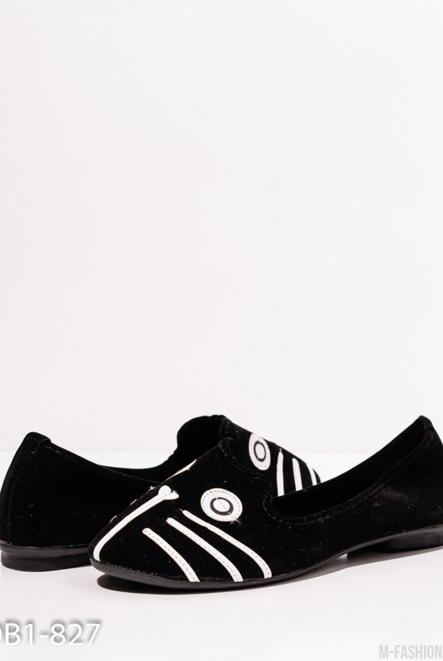 Черные замшевые туфли с мордочками на мысках- Фото 3