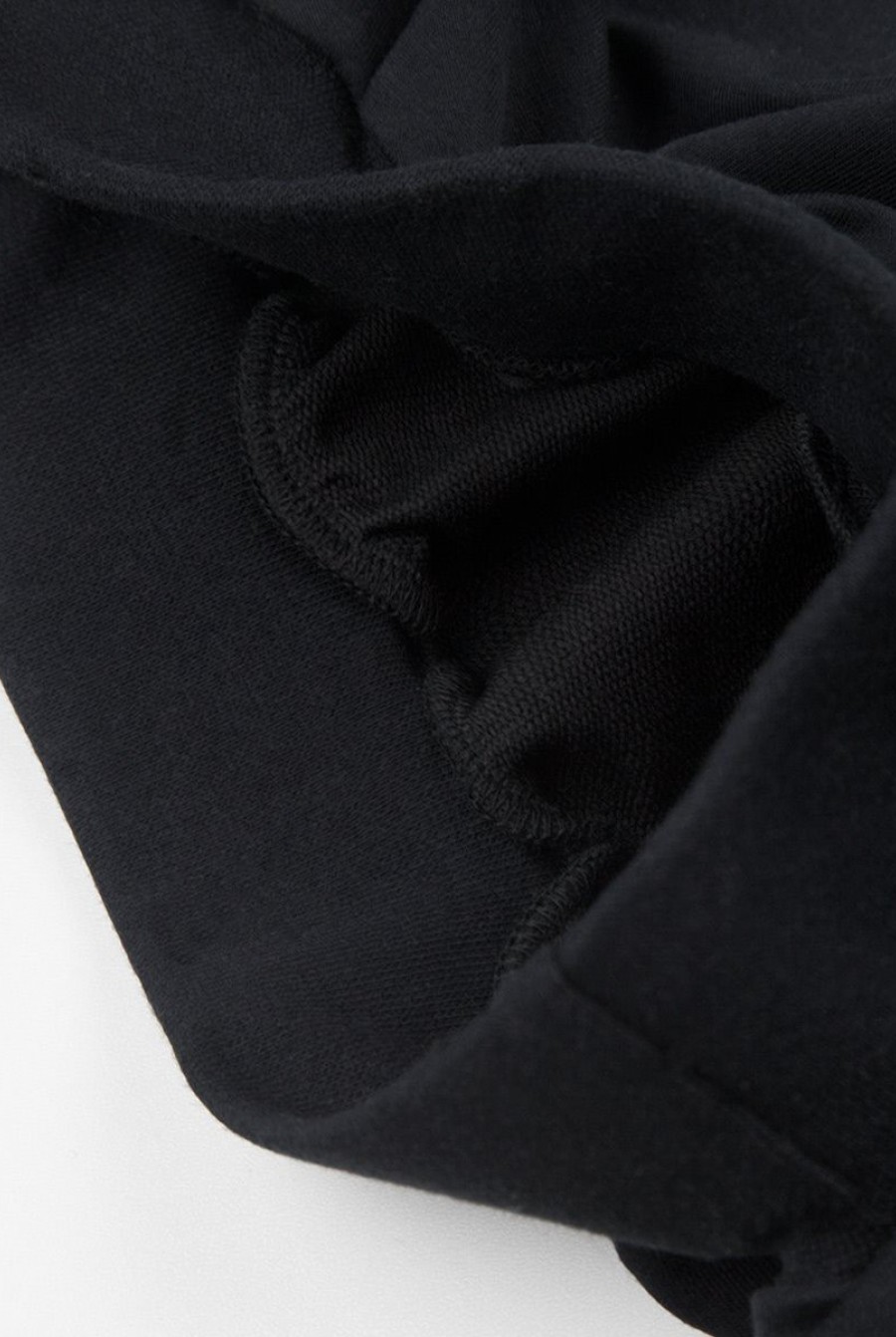 Черная юбка-колокол из футера на резинке- Фото 5