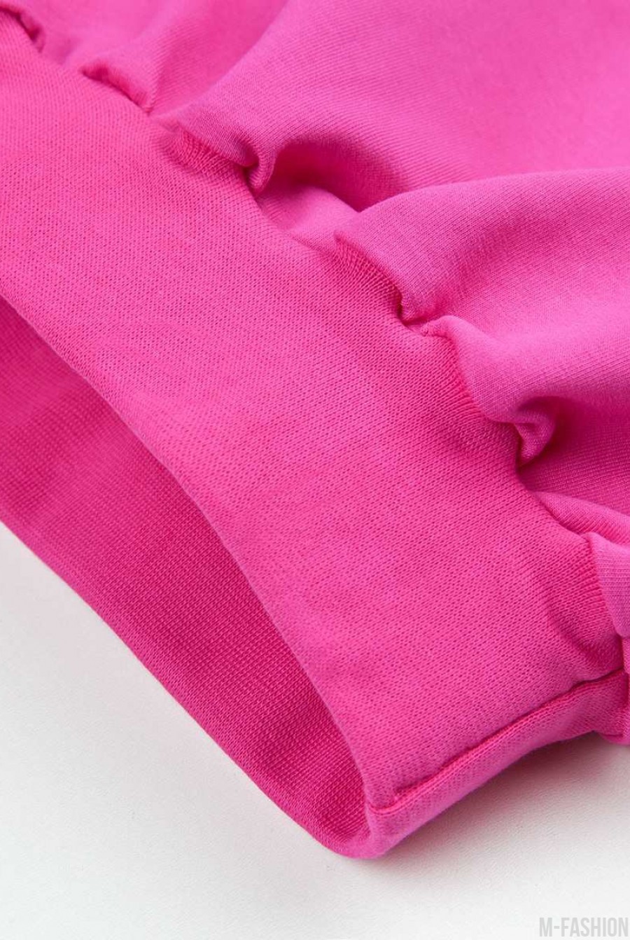 Розовая юбка-колокол из футера- Фото 3