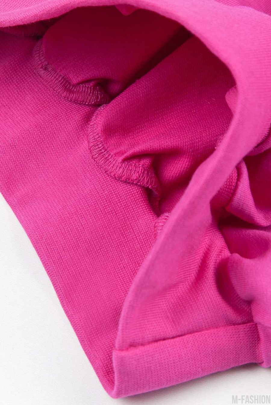 Розовая юбка-колокол из футера- Фото 4