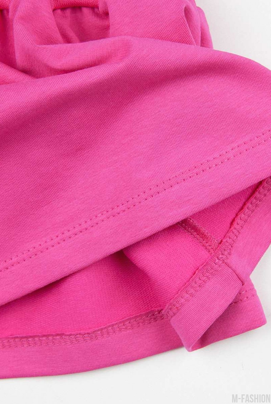 Розовая юбка-колокол из футера- Фото 5