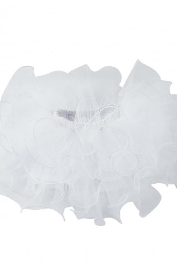 Белая пышная многослойная юбка из фатина