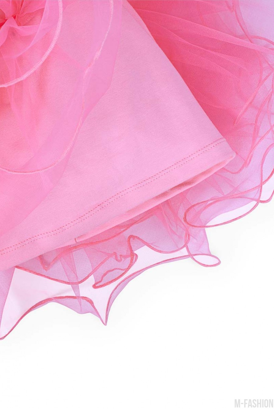 Розовая воздушная многослойная юбка из фатина- Фото 5
