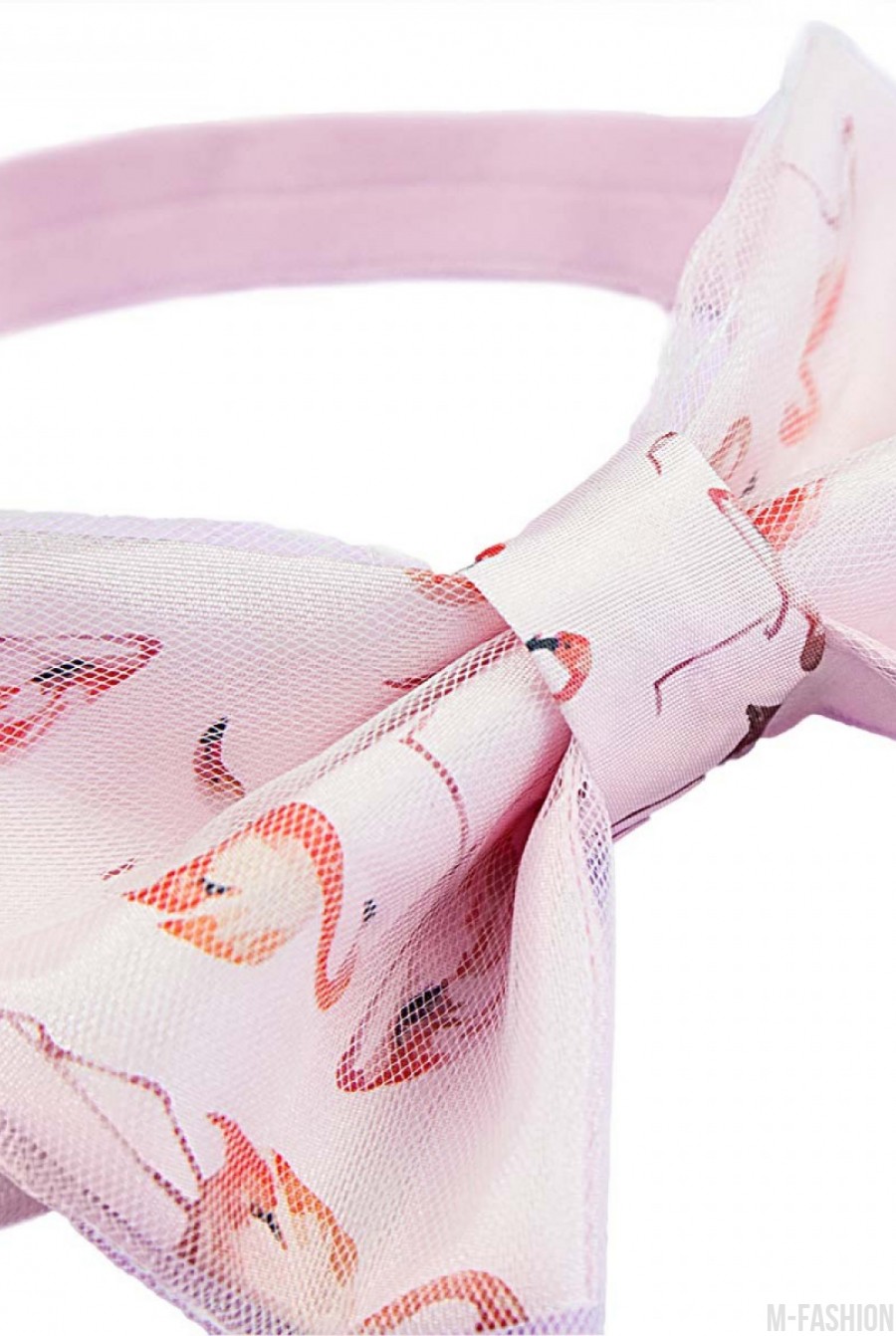Розовая юбка из тафты с цветочным принтом и повязка на голову с бантом- Фото 5