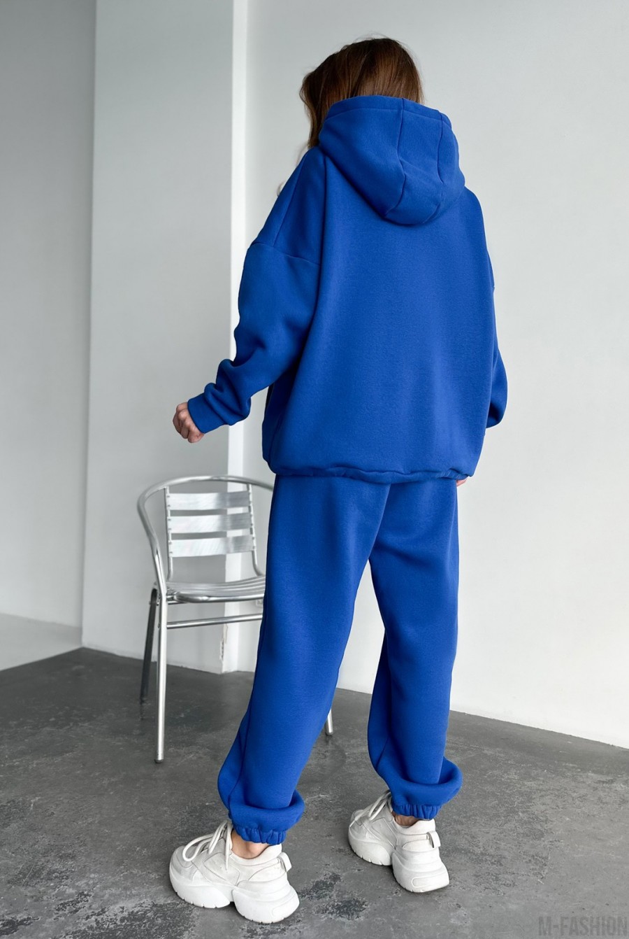 Синий спортивный костюм на флисе - Фото 3