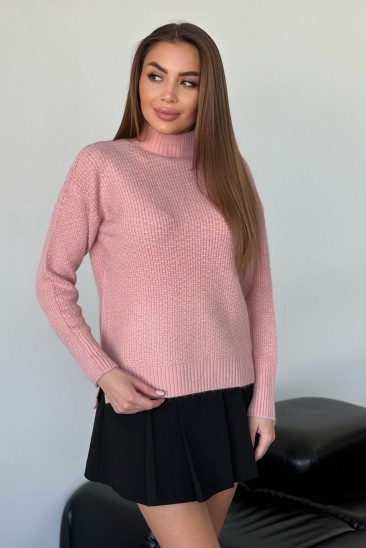Агноровый свободный свитер розового цвета